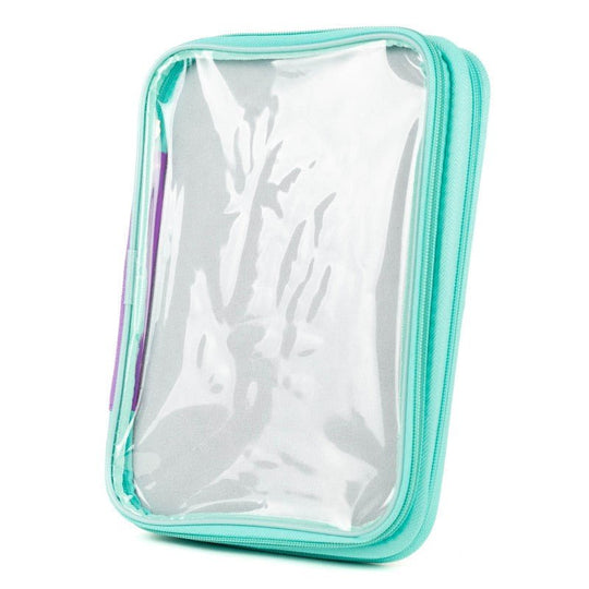 PinFolio® Show – Portable Enamel Pin Display and Storage Case with Stick'N'Go® Technology, Holds 100 Pins, Clear Front Window, Adjustable Strap - Pinfinity - Augmented Reality Collectible Pins