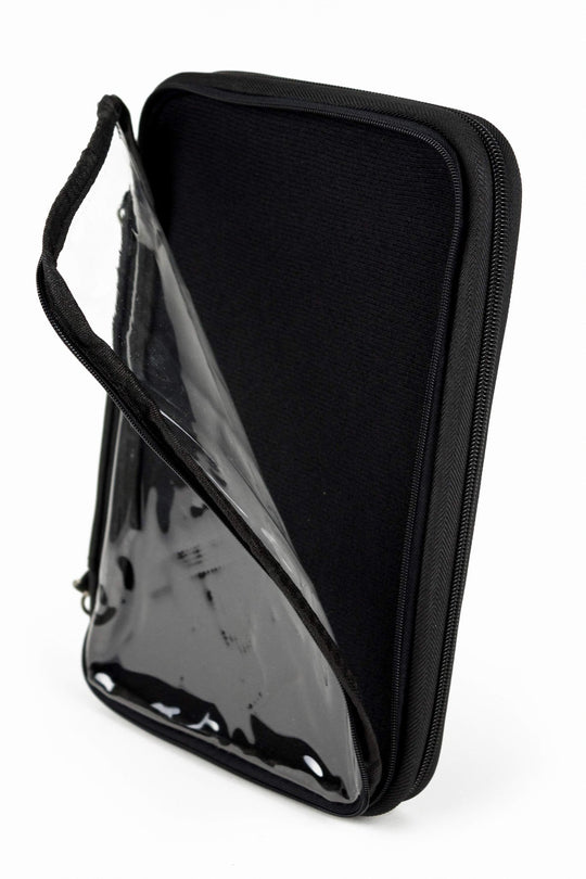 PinFolio® Show – Portable Enamel Pin Display and Storage Case with Stick'N'Go® Technology, Holds 100 Pins, Clear Front Window, Adjustable Strap - Pinfinity - Augmented Reality Collectible Pins