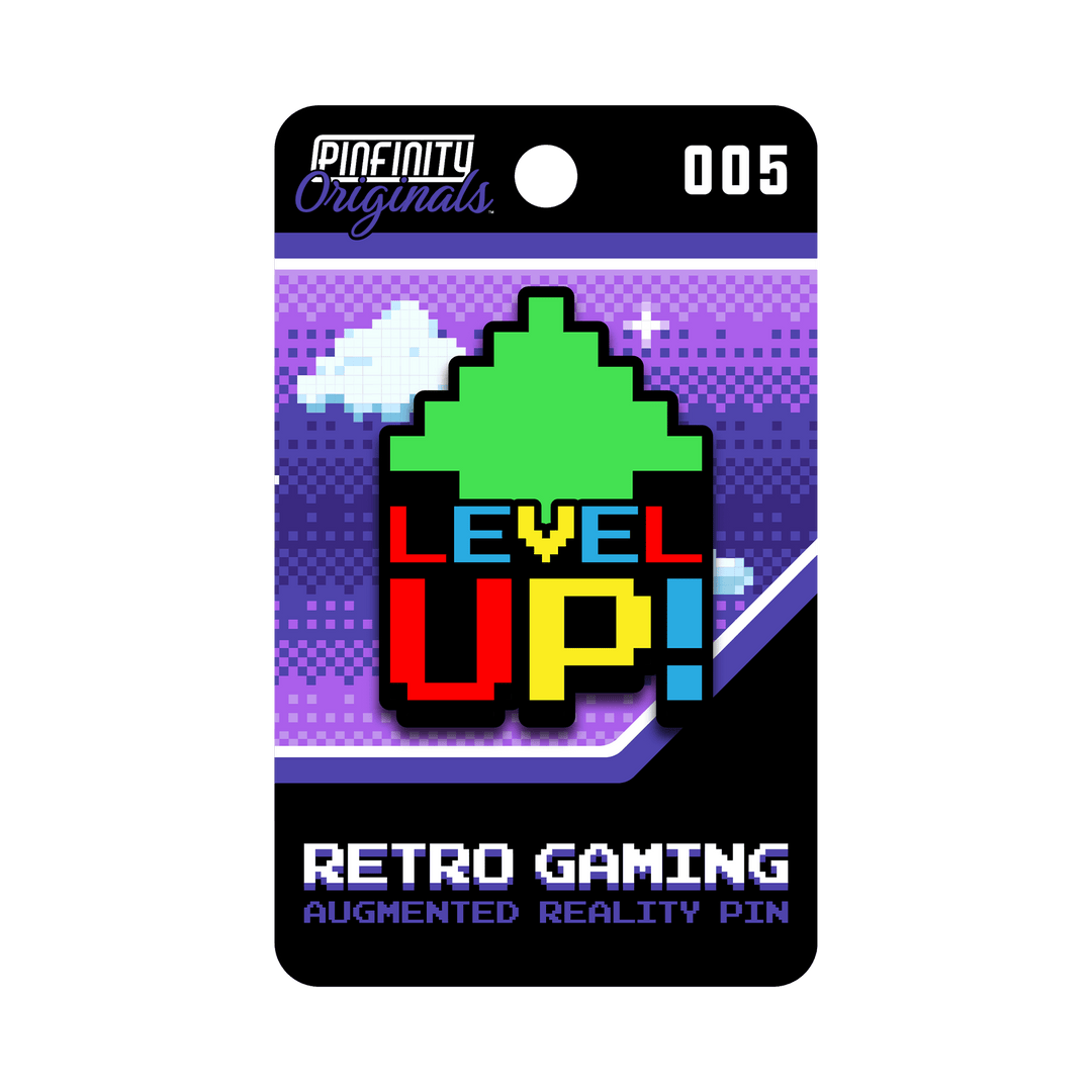 Retro Gaming - Level Up - Pinfinity - Augmented Reality Collectible Pins