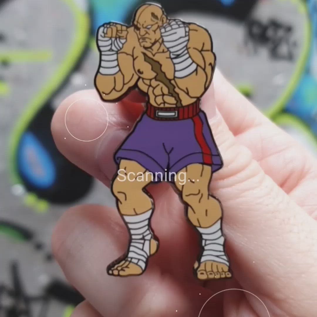 Street Fighter Blanka Augmented Reality Enamel Pin