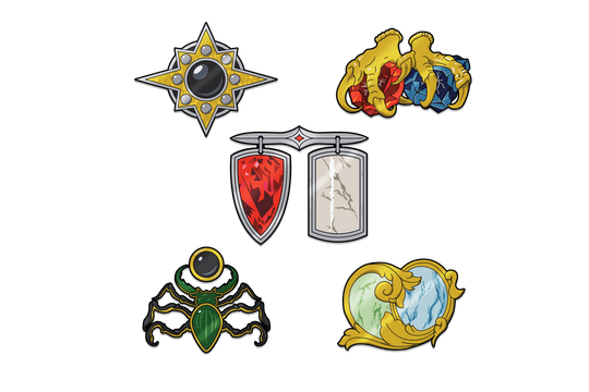 Magic the Gathering - Enemy Signets Pin Set - Pinfinity - Augmented Reality Collectible Pins