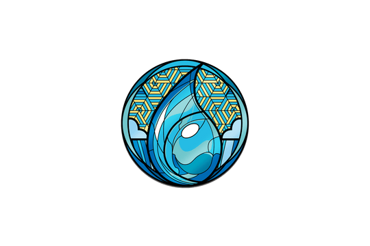 Magic: the Gathering - Stained Glass Island Pin - Pinfinity - Augmented Reality Collectible Pins