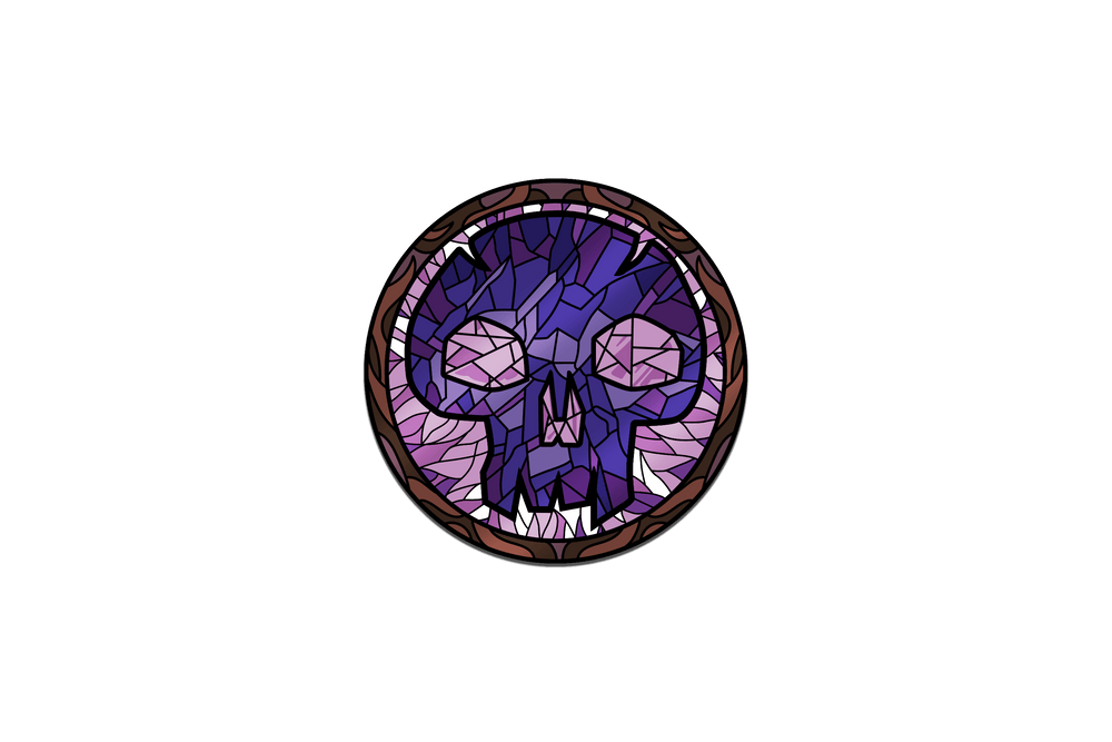 Magic: the Gathering - Stained Glass Swamp Pin - Pinfinity - Augmented Reality Collectible Pins