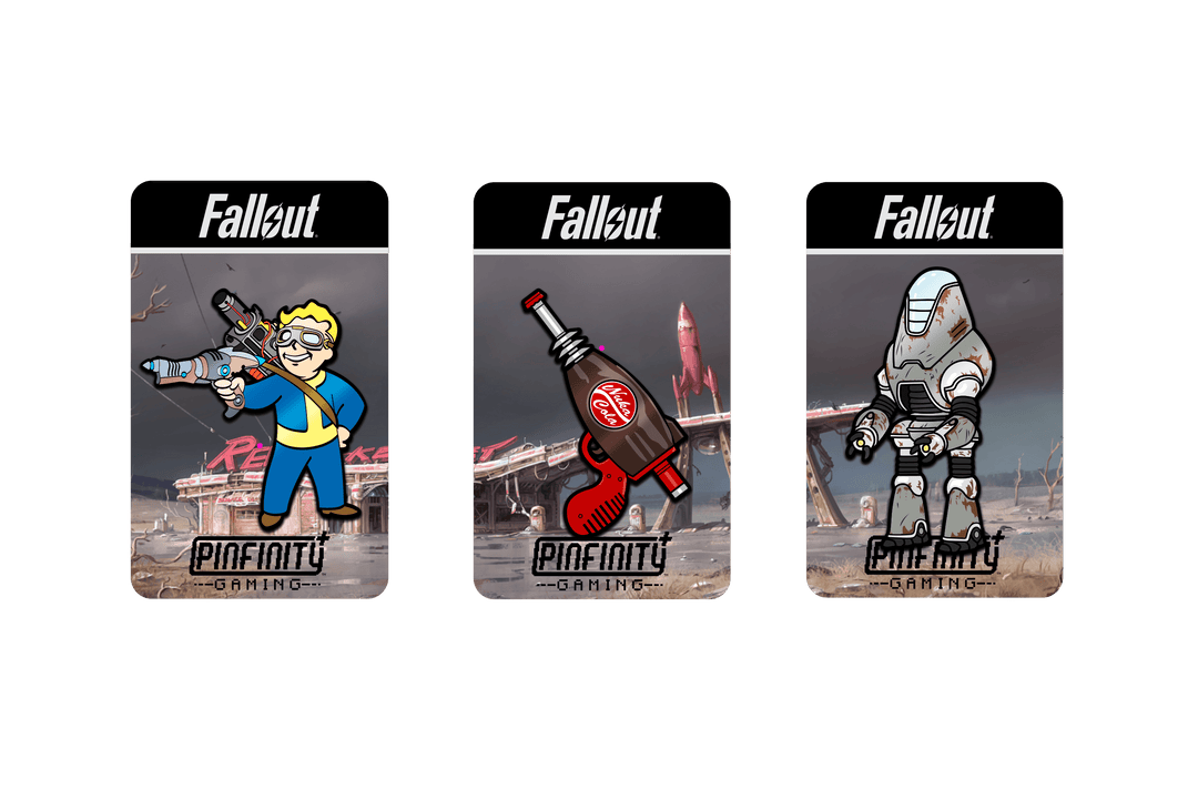 Pinfinity+ Gaming: Fallout Pin Set - Pinfinity - Augmented Reality Collectible Pins