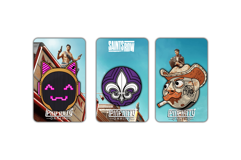Pinfinity+ Gaming: Saints Row Pin Set - Pinfinity - Augmented Reality Collectible Pins